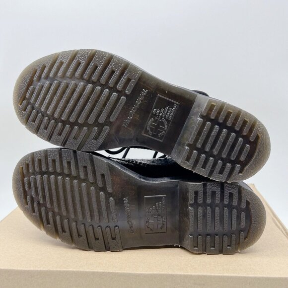 Dr. Martens 1460 8-Eye Lace Up Combat Boots Black Distressed Patent Leather US 6 - Picture 9 of 12